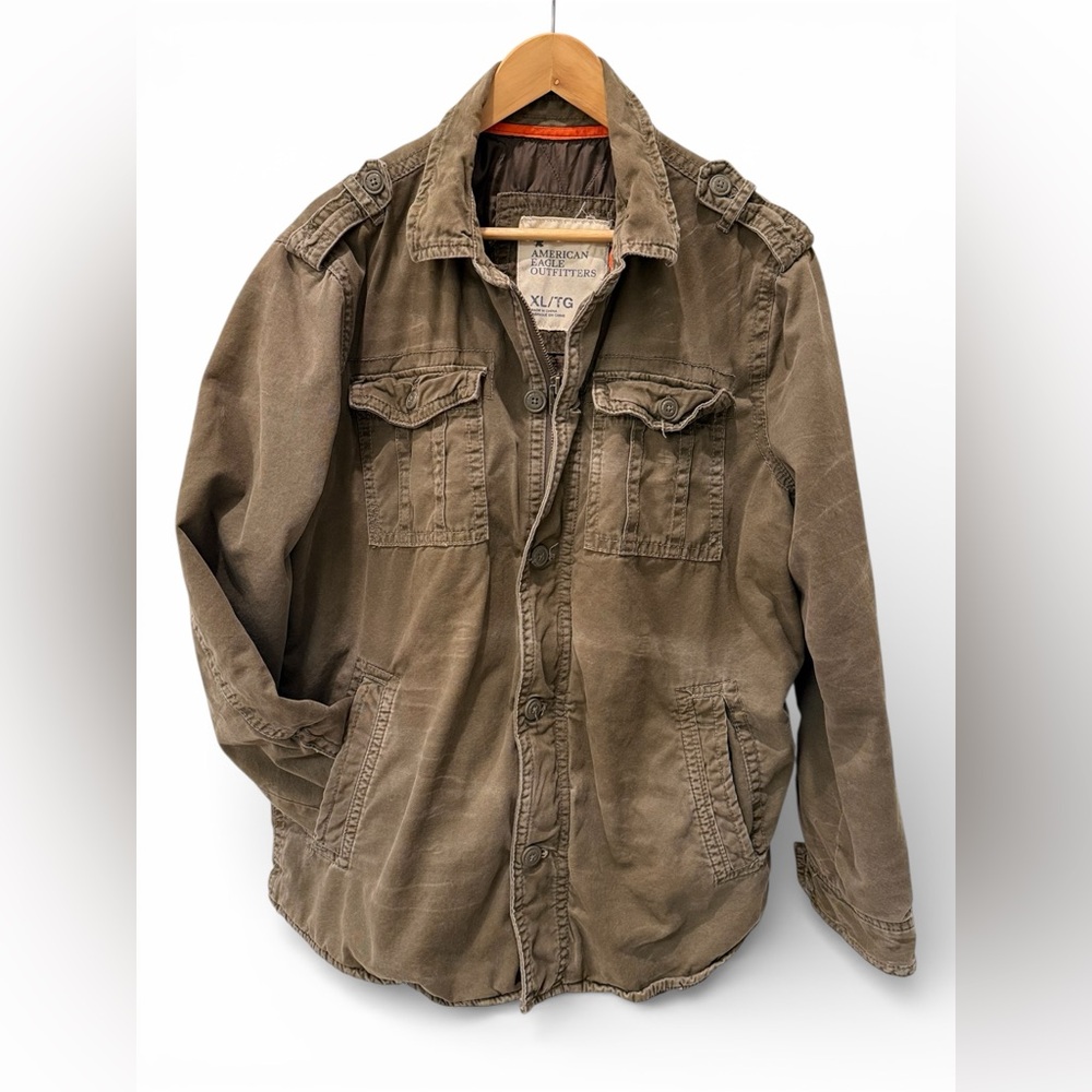 American Eagle Olive Military Utility Field Jacket XL